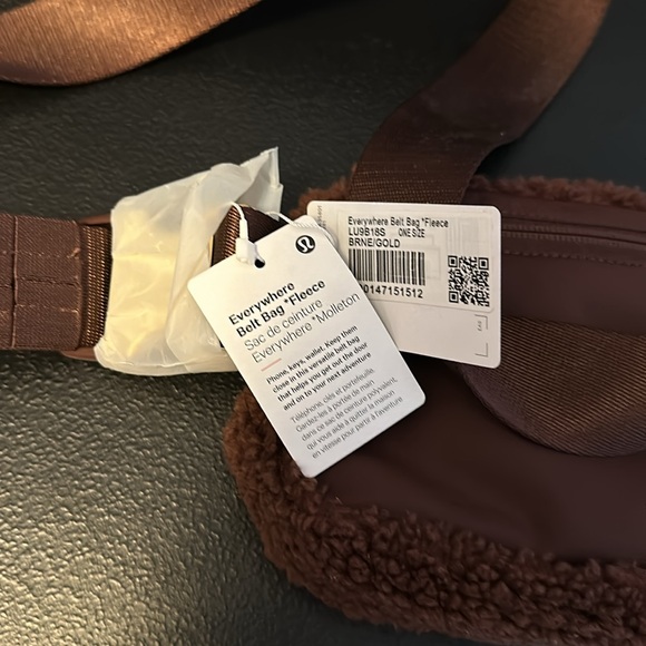NWT Lululemon Everywhere Brown Fleece Belt Bag 1L - Picture 8 of 9